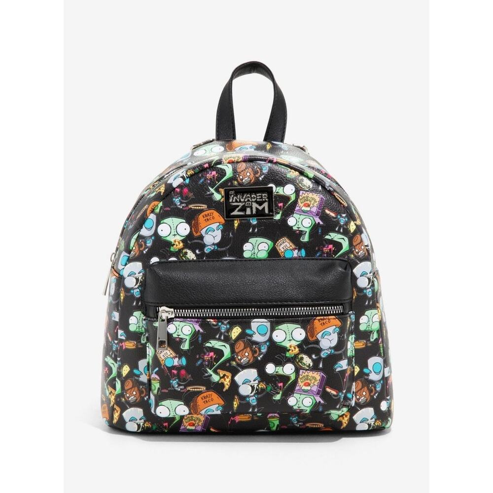 Nickelodeon Invader Zim All Over Placement Characters Mini Backpack NWT